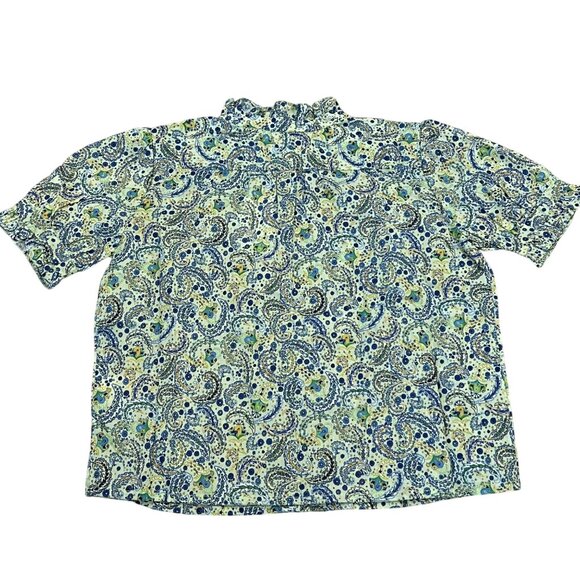 Le Lapin Peacock Paisley Mae Top Girls Button-Up Shirt NWT 3Y, 4Y, 5Y - Picture 2 of 6